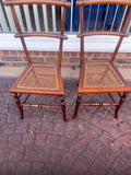 Pair of Vintage Cane Seated Chairs